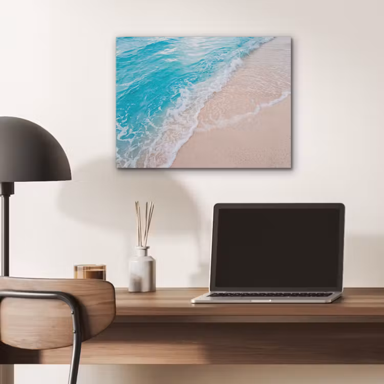 Strand - Zee - Golf - Natuur - Blauw PET vilt klein -sfeer5