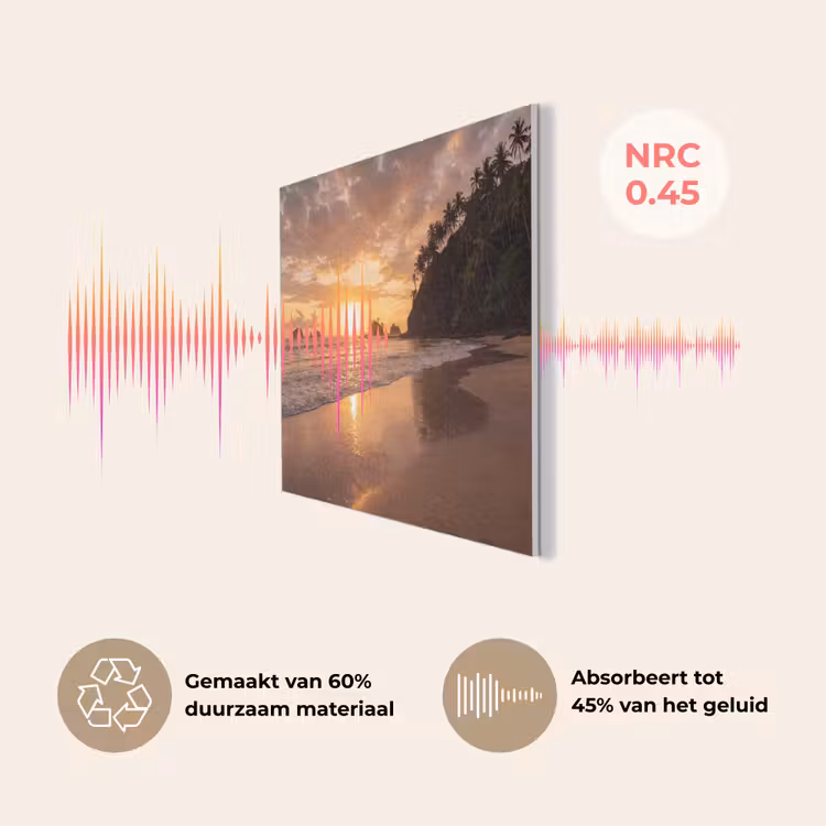 Strand - Zonsondergang - Natuur - Tropisch - Oranje PET vilt klein -USP_NL