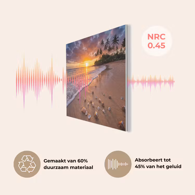 Strand - Zonsondergang - Palmbomen - Natuur - Oranje PET vilt klein -USP_NL