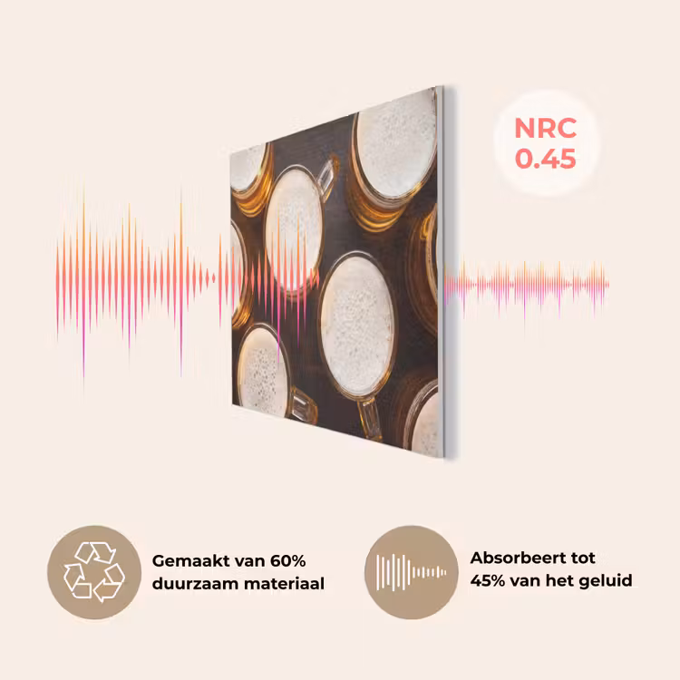 Bier - Glazen - Schuim - Hout - Drank PET vilt klein -USP_NL