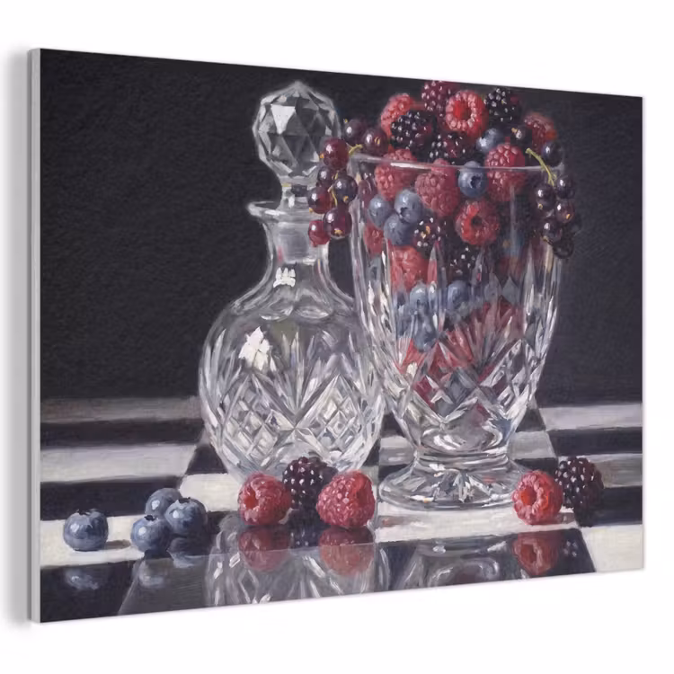 Acoustic Panel - Berries - Crystal - Still Life - Bessen - Kristal - Stilleven PET vilt klein
