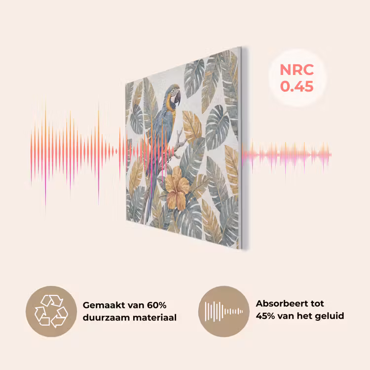 Vogel - Tak - Natuur - Mozaïek - Blauw PET vilt klein -USP_NL