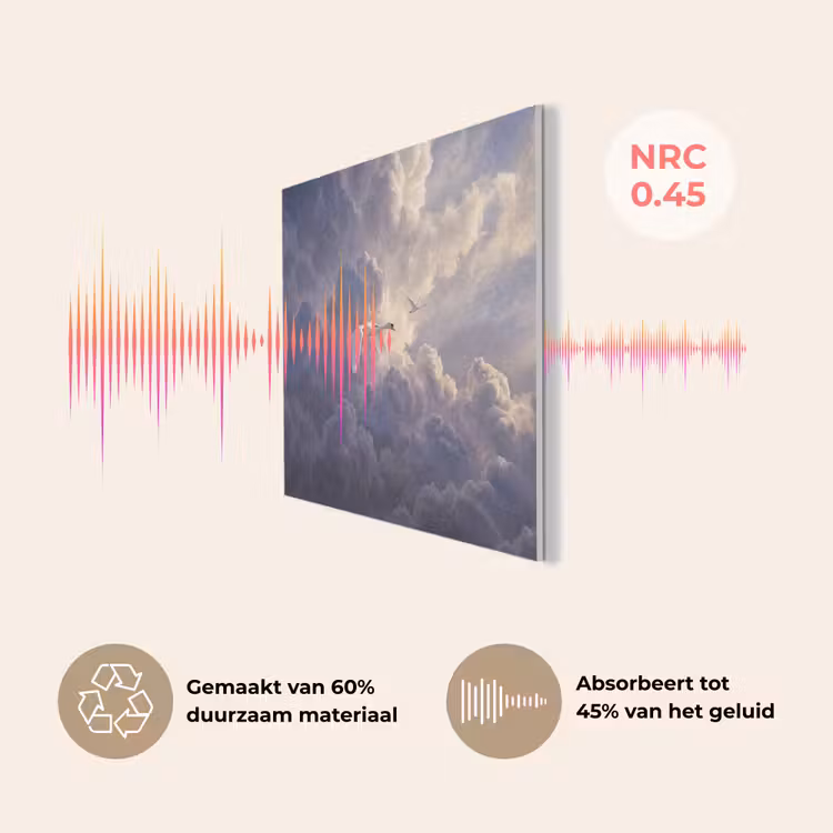 Vogel - Vliegend - Natuur - Wit - Wolken PET vilt klein -USP_NL