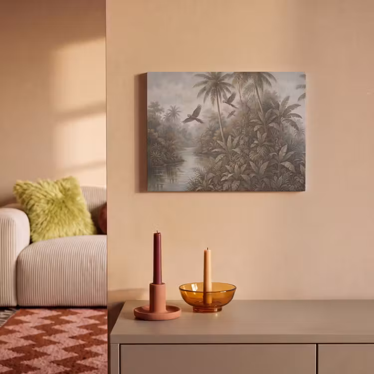 Vogel - Vliegend - Tropisch - Landschap - Klassiek PET vilt klein -sfeer1