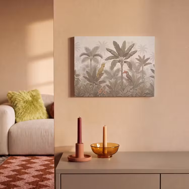 Vogel - Jungle - Tropisch - Illustratie - Groen PET vilt klein -sfeer1
