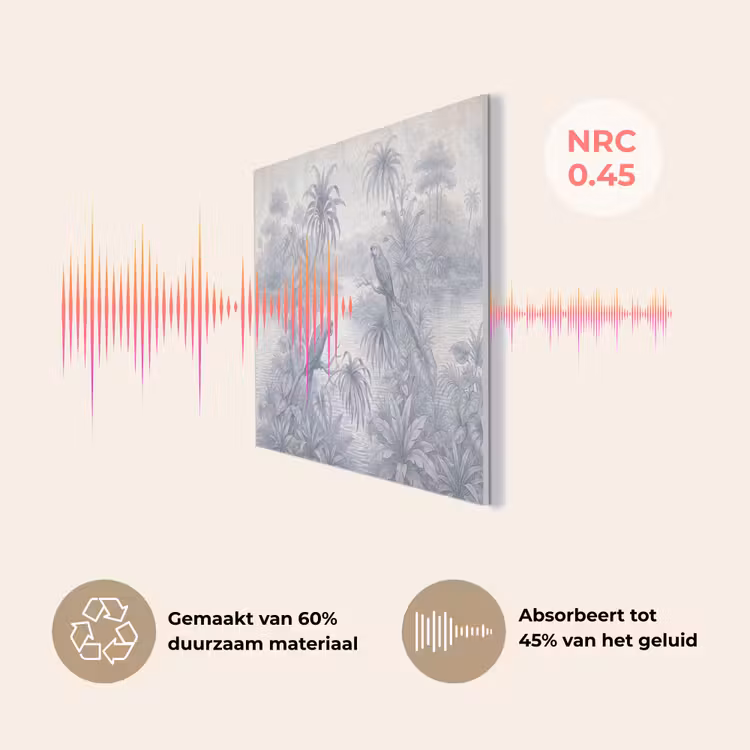 Vogel - Rivier - Tropisch - Illustratie - Blauw PET vilt klein -USP_NL