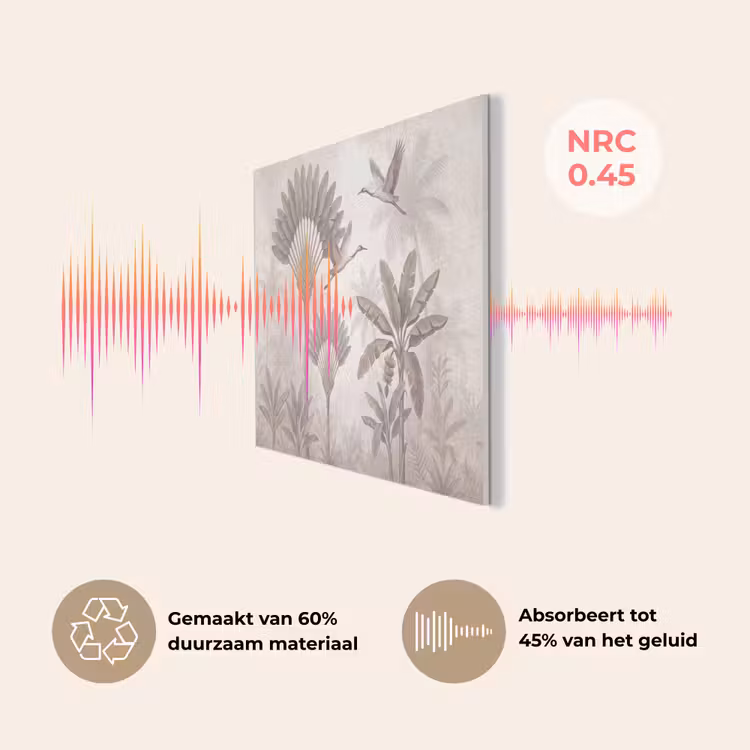 Vogel - Tropisch - Jungle - Natuur - Beige PET vilt klein -USP_NL