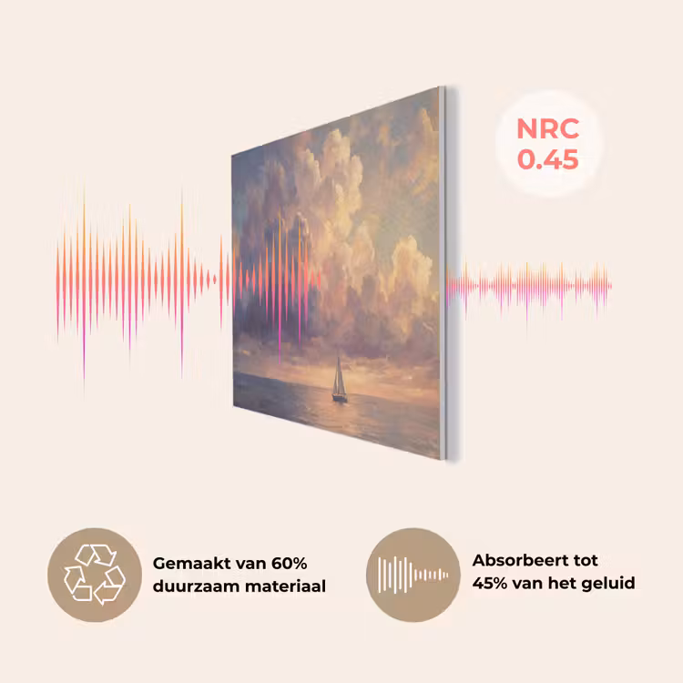 Boot - Zonsondergang - Zee - Natuur - Goud PET vilt klein -USP_NL