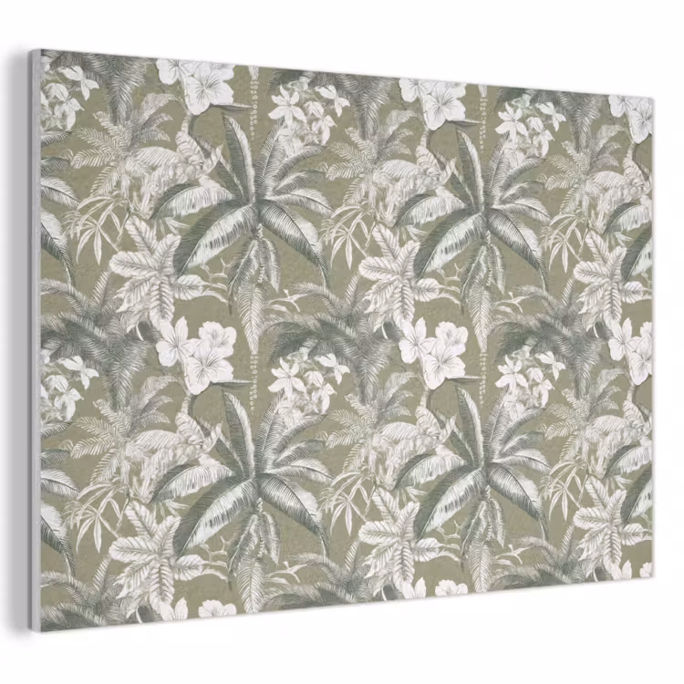 Botanisch - Bloemen - Groen PET vilt klein 837 -3d