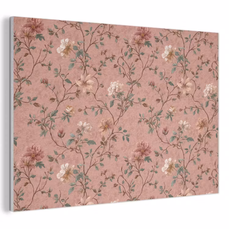 Botanisch - Bloemen - Roze PET vilt klein 837 -3d