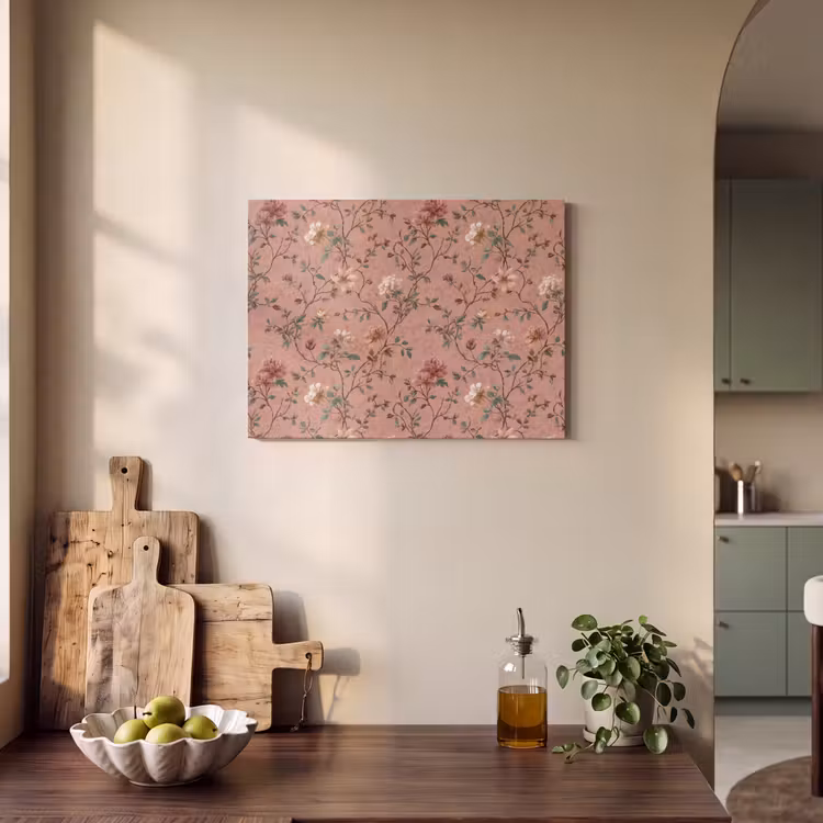 Botanisch - Bloemen - Roze PET vilt klein 837 -sfeer2