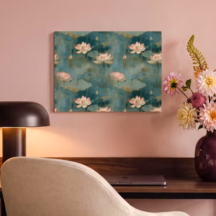 Botanisch - Bloemen - Roze PET vilt klein 837 -sfeer3