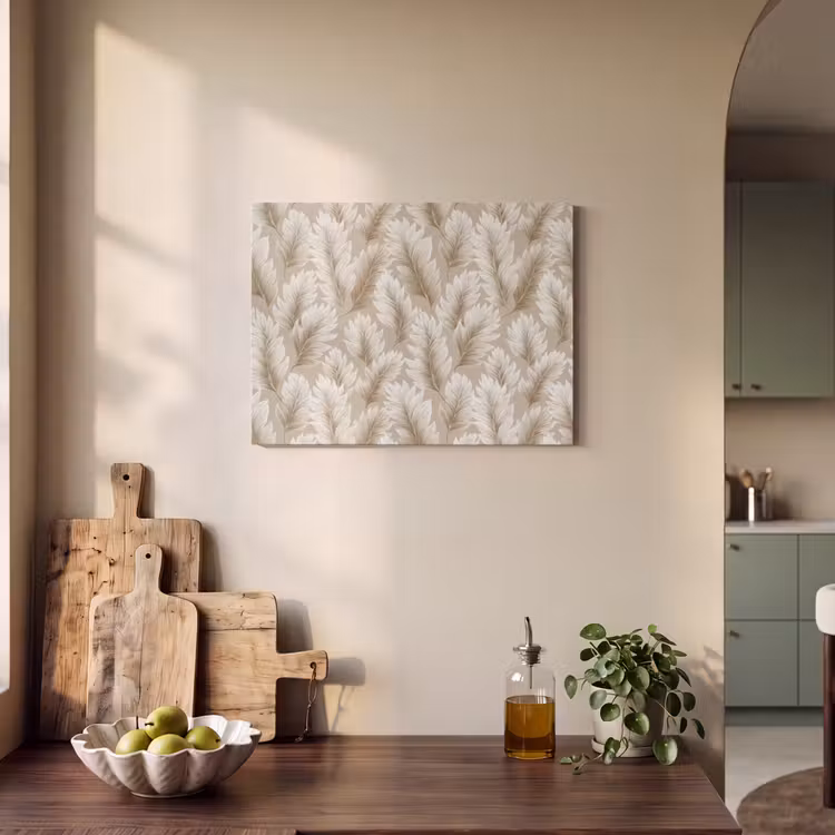 Botanisch - Patroon - Beige PET vilt klein 837 -sfeer2