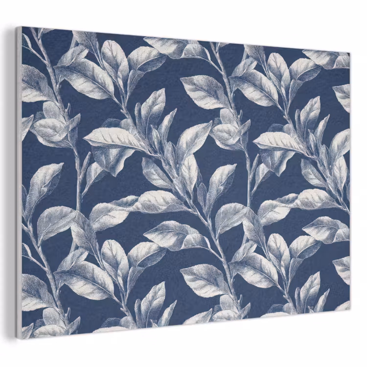 Botanisch - Patroon - Blauw PET vilt klein 837 -3d