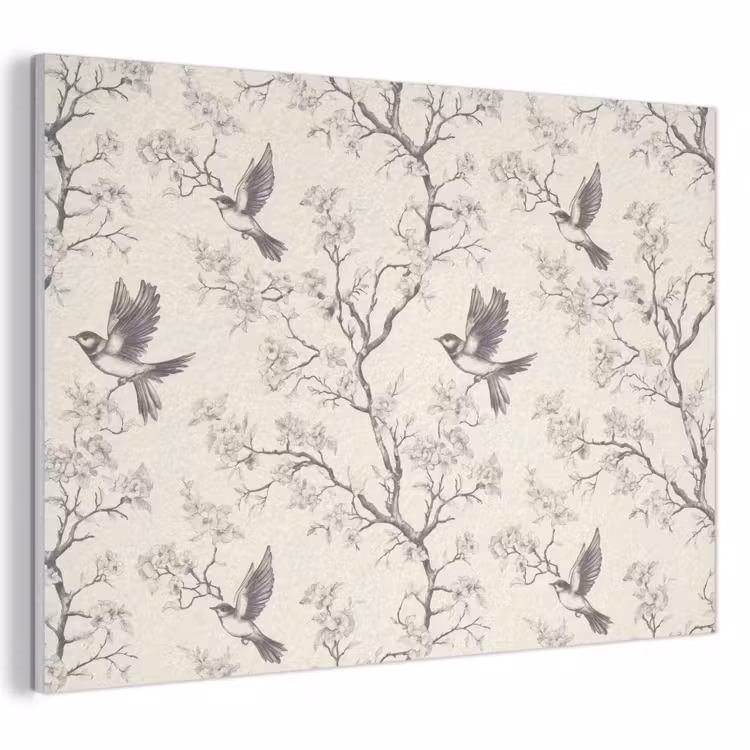 Takken - Vogels - Beige PET vilt klein 837 -3d