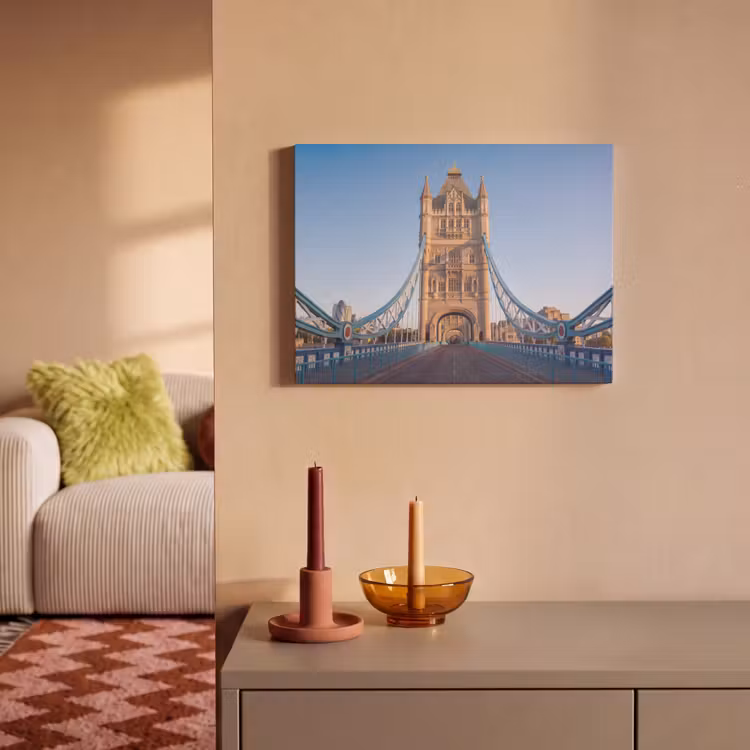 Brug - Toren - Architectuur - Klassiek - Blauw PET vilt klein -sfeer1