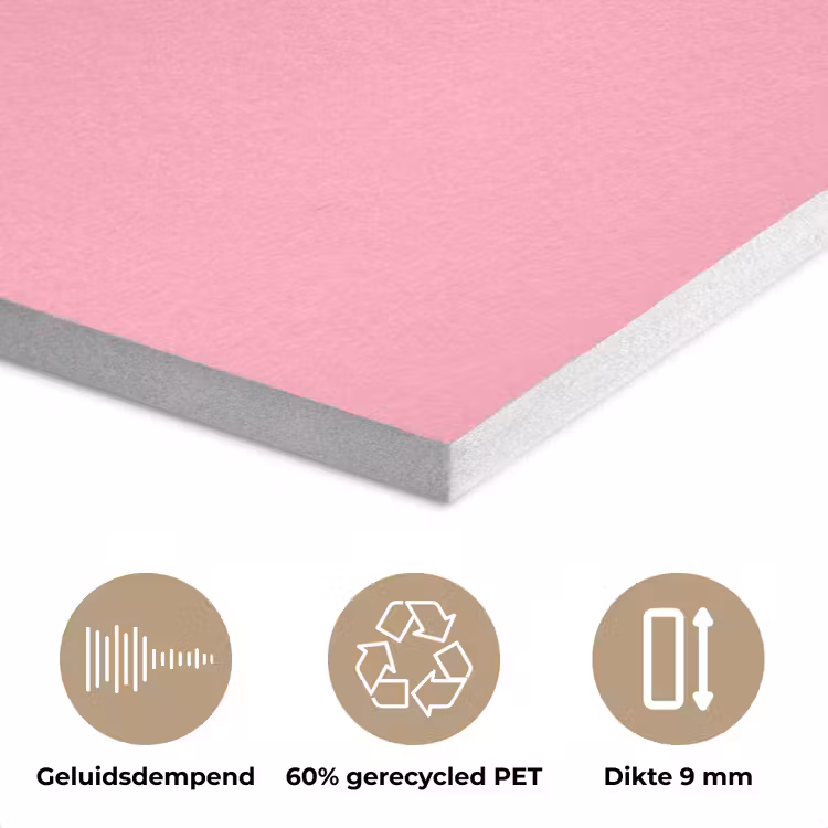Bubblegum - Pink - Roze PET vilt klein 837 -closeup_NL