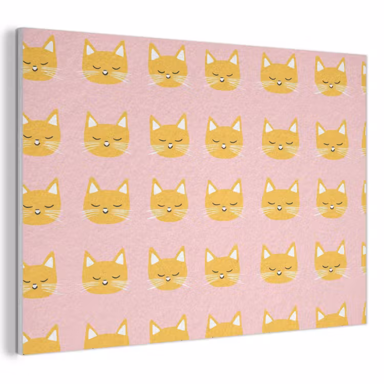 Katten - Patroon - Roze PET vilt klein 837 -3d