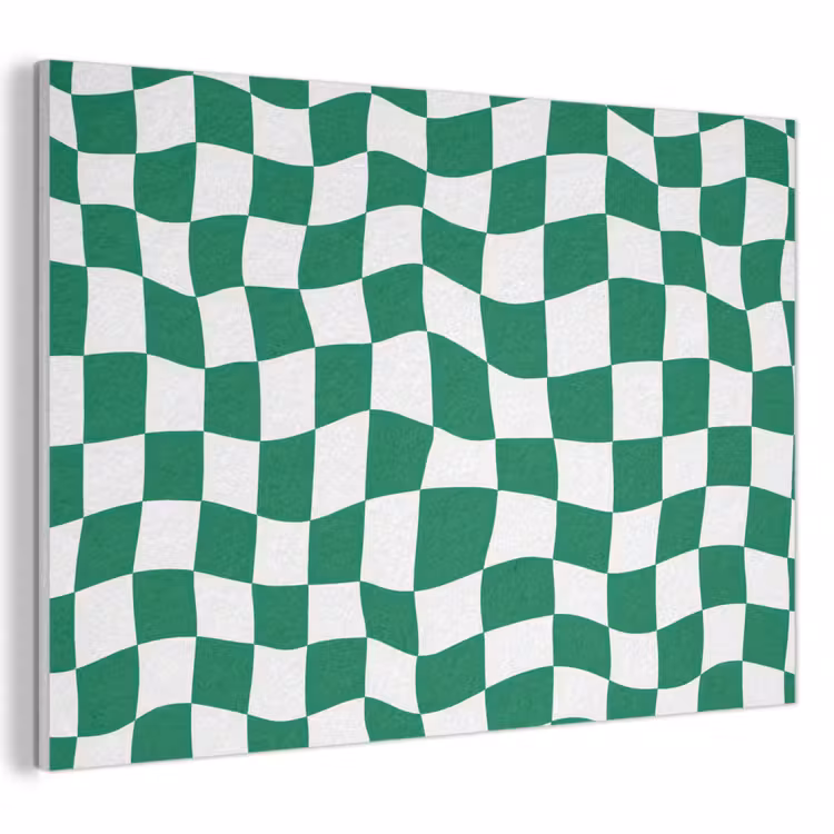 Schaakbord - Golvend - Groen PET vilt klein 837 -3d