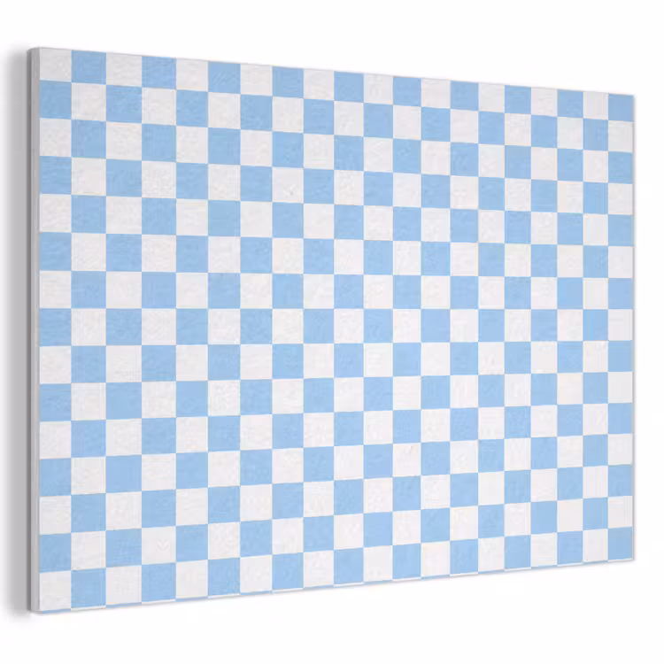 Schaakbord - Klassiek - Blauw PET vilt klein 837 -3d