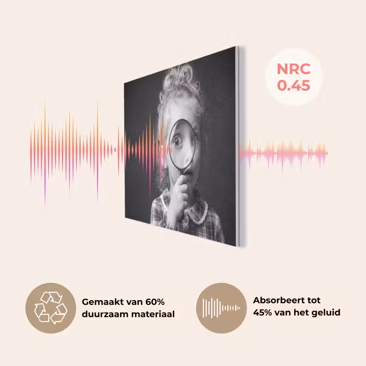Kind - Vergrootglas - Portret - Zwart-wit PET vilt klein -USP_NL