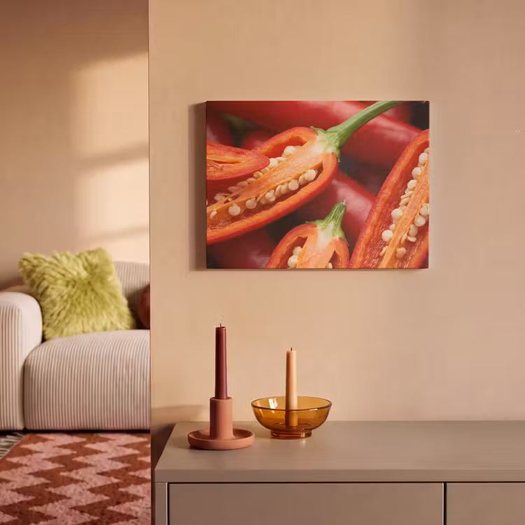 Acoustic Panel - Chili Pepper - Open - Red - Chilipeper - Open - Rood PET vilt klein