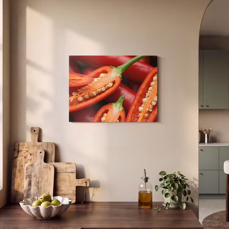 Acoustic Panel - Chili Pepper - Open - Red - Chilipeper - Open - Rood PET vilt klein