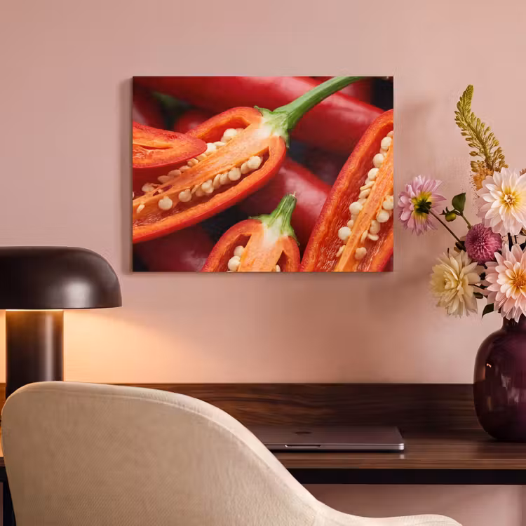 Acoustic Panel - Chili Pepper - Open - Red - Chilipeper - Open - Rood PET vilt klein