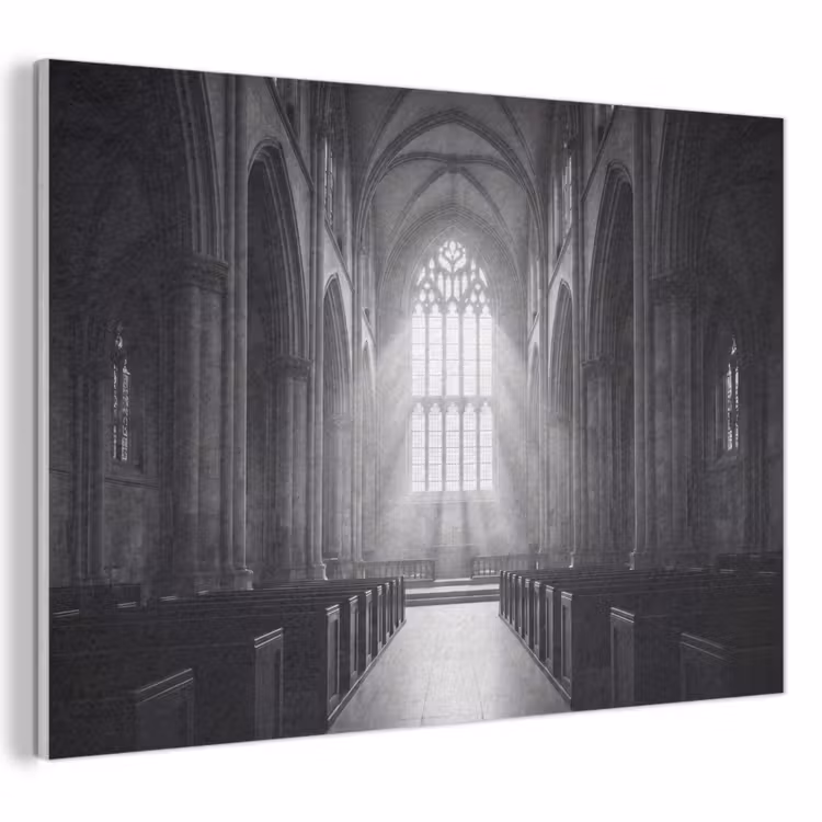 Kerk - Interieur - Lichtstralen - Architectuur - Klassiek PET vilt klein -3d