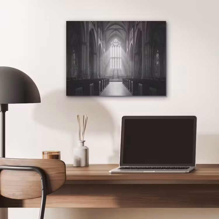 Kerk - Interieur - Lichtstralen - Architectuur - Klassiek PET vilt klein -sfeer5