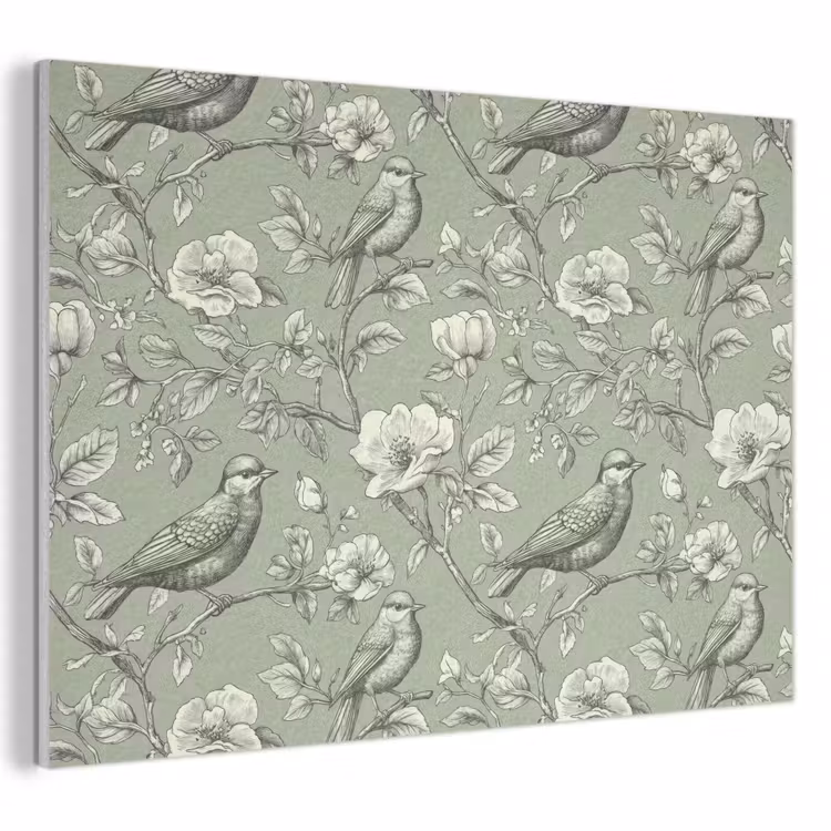 Klassiek - Botanisch - Groen PET vilt klein 837 -3d
