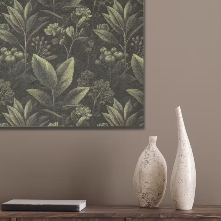 Klassiek - Donker - Botanisch - Planten PET vilt klein 837 -sfeer6_closeup