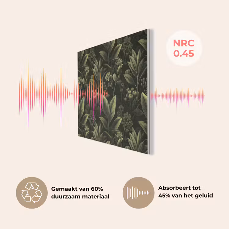 Klassiek - Donker - Botanisch - Planten PET vilt klein 837 -USP_NL