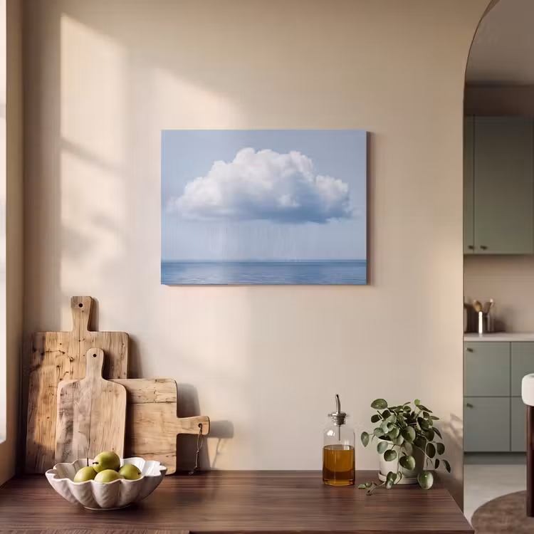 Acoustic Panel - Cloud - Rain - Nature - Wolk - Regen - Natuur PET vilt klein