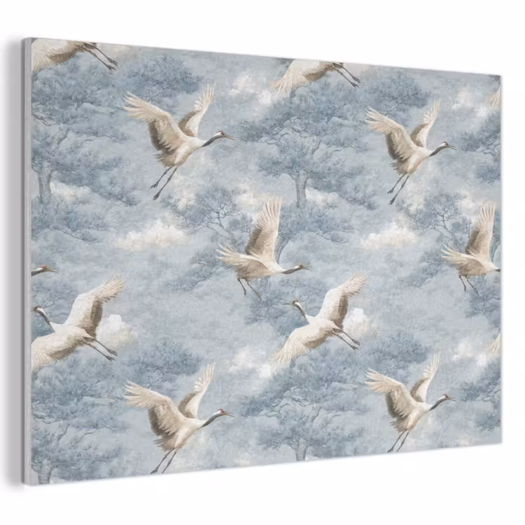Wolken - Kraanvogels - Blauw PET vilt klein 837 -3d