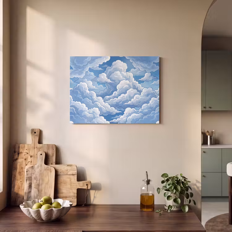 Wolken - Hemel - Abstract - Wit PET vilt klein -sfeer2