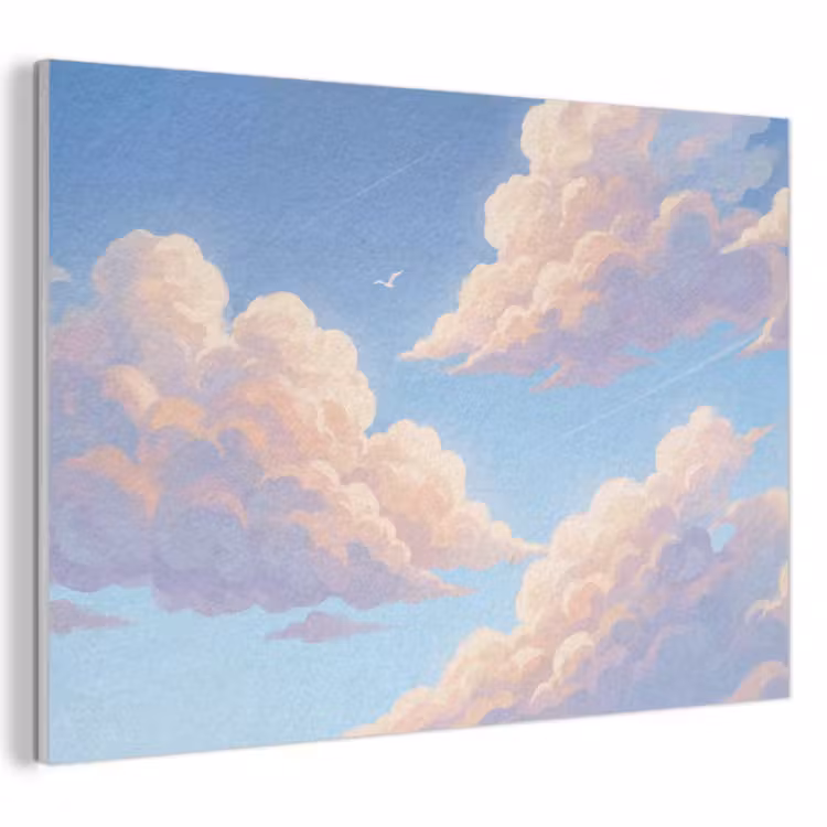 Wolken - Lucht - Natuur - Blauw PET vilt klein -3d