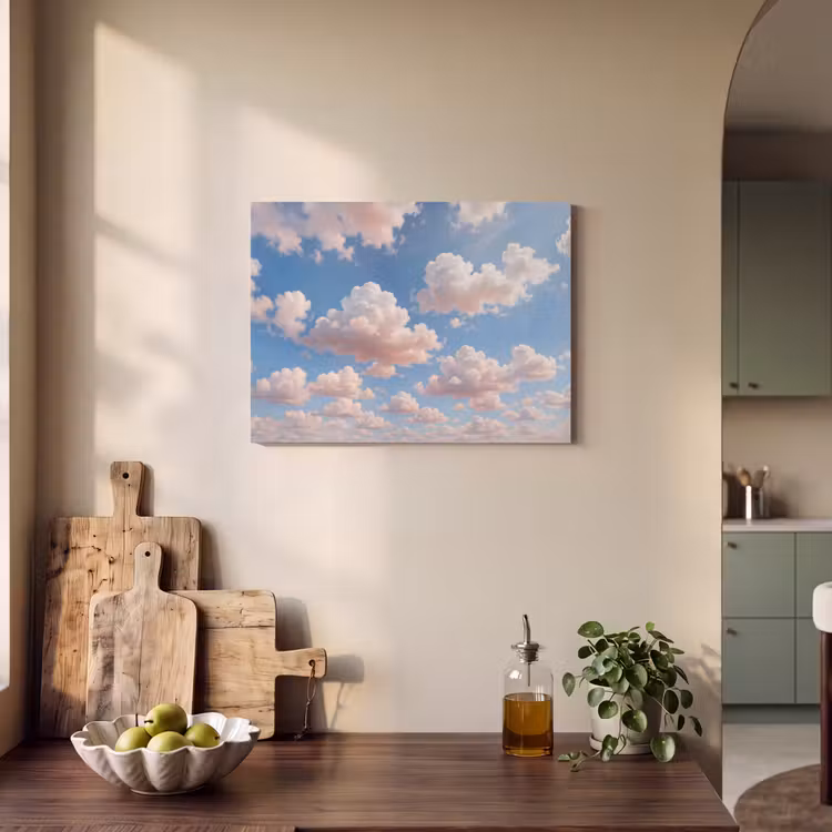 Wolken - Hemel - Natuur - Licht - Blauw PET vilt klein -sfeer2