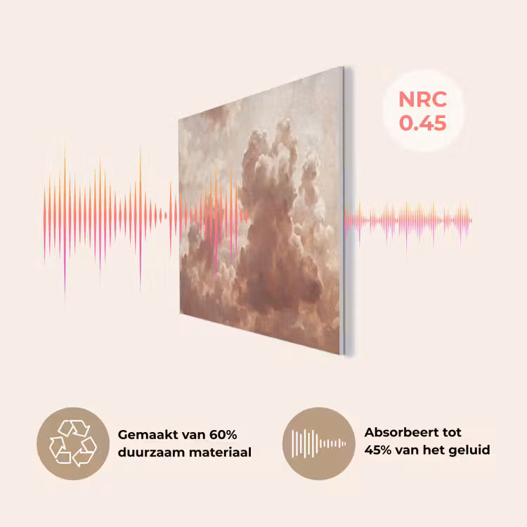 Wolken - Lucht - Natuur - Modern - Bruin PET vilt klein -USP_NL