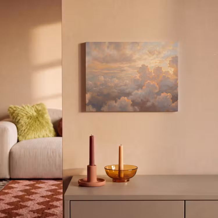 Wolken - Zonsondergang - Natuur - Abstract - Goud PET vilt klein -sfeer1