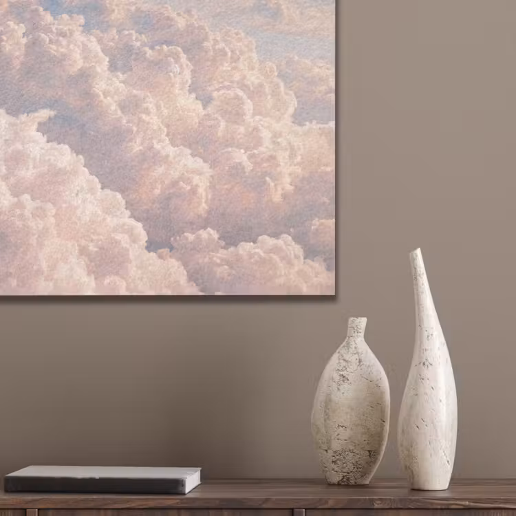 Wolken - Zonsondergang - Natuur - Pastel - Roze PET vilt klein -sfeer6_closeup