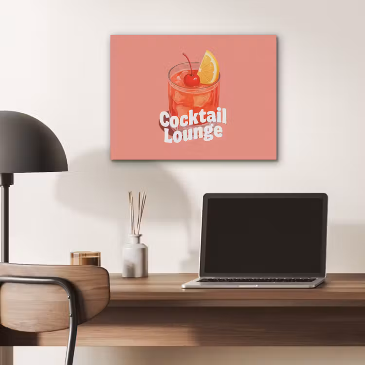 Cocktail Lounge - Glas - Koraal PET vilt klein -sfeer5