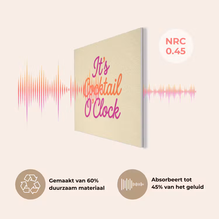 Cocktail O'Clock - Geel - Retro PET vilt klein -USP_NL