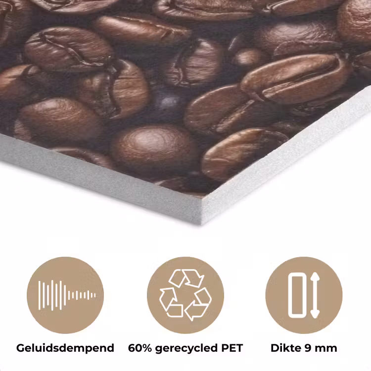 Coffee First - Koffiebonen - Roze PET vilt klein -closeup_NL