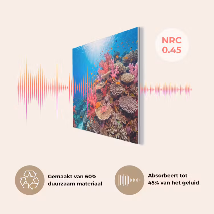 Koraalrif - Vissen - Onderwater - Tropisch - Rood PET vilt klein -USP_NL