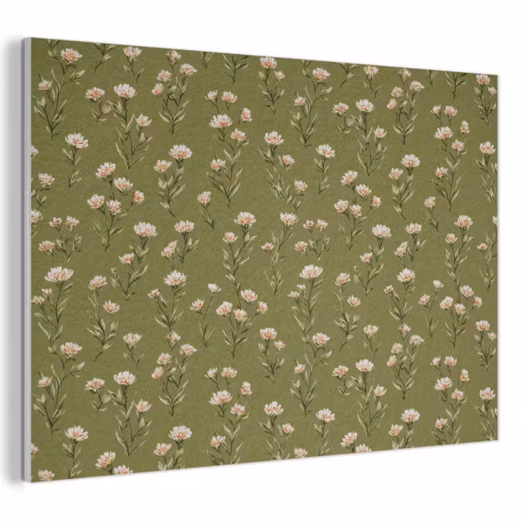 Landelijk - Bloemen - Groen PET vilt klein 837 -3d
