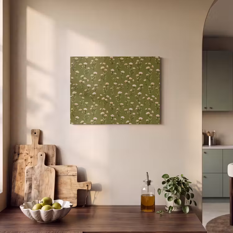 Landelijk - Bloemen - Groen PET vilt klein 837 -sfeer2