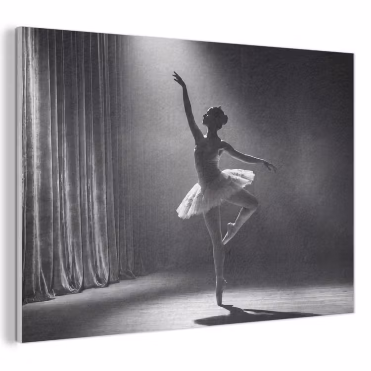 Danser - Podium - Zwart-wit - Kunst - Klassiek PET vilt klein -3d