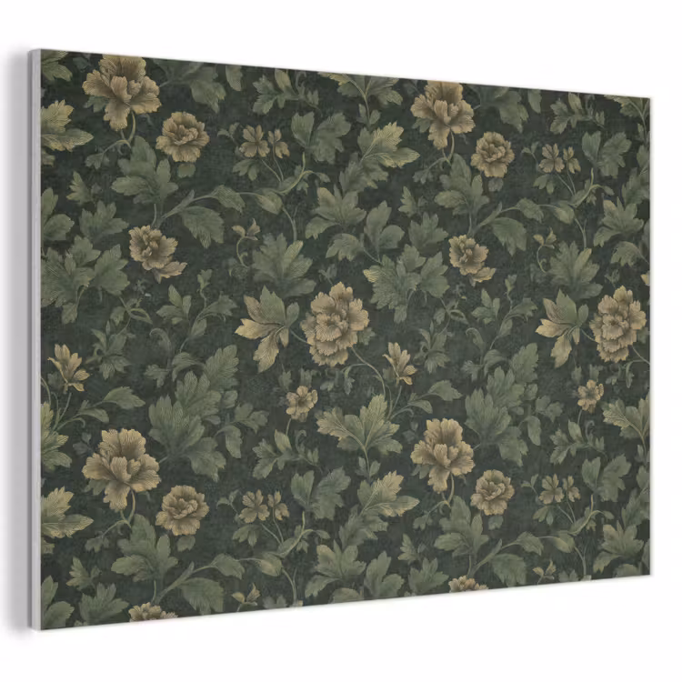 Donker - Groen - Goud - Botanisch PET vilt klein 837 -3d