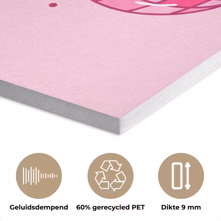 Decoratie - Disco-bal - Feest - Roze PET vilt klein -closeup_NL